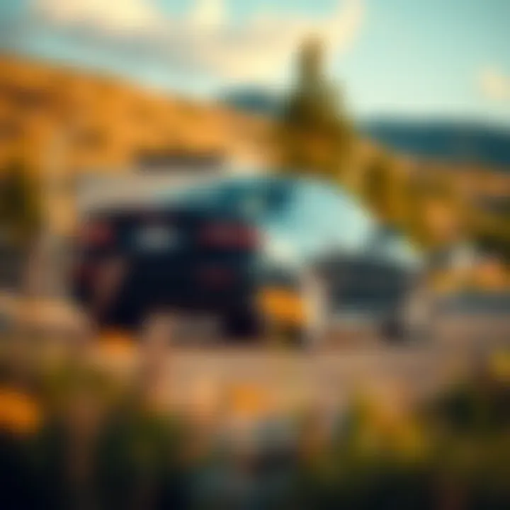 A scenic backdrop highlighting the 2007 Saab parked elegantly