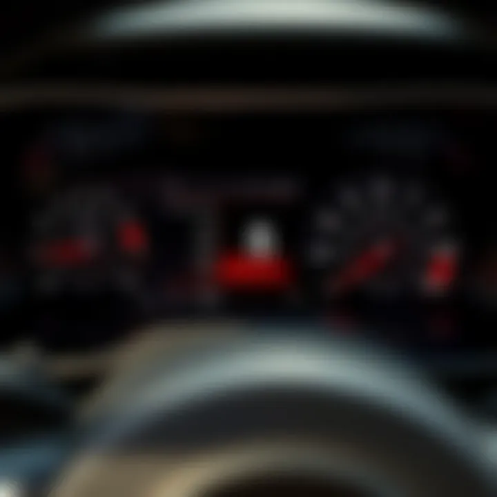 Engine Performance Metrics Performance metrics displayed on a digital dashboard illustrating the engine's power output.