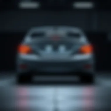 Rear view of the 2016 Hyundai Accent SE Sedan displaying its taillights and trunk space