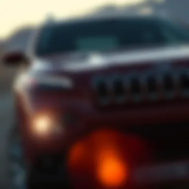 Exterior view of the 2017 Jeep Cherokee showcasing its unique design