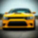 Aggressive Front Design of the Charger GT Front view of the 2019 Dodge Charger GT showcasing its aggressive styling