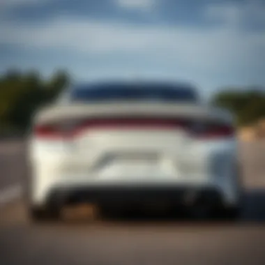 Rear view of the 2019 Dodge Charger GT illustrating its sporty design
