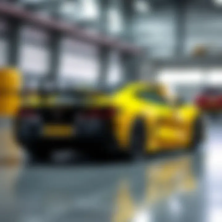 Advanced technology features inside the 2021 Yellow Corvette