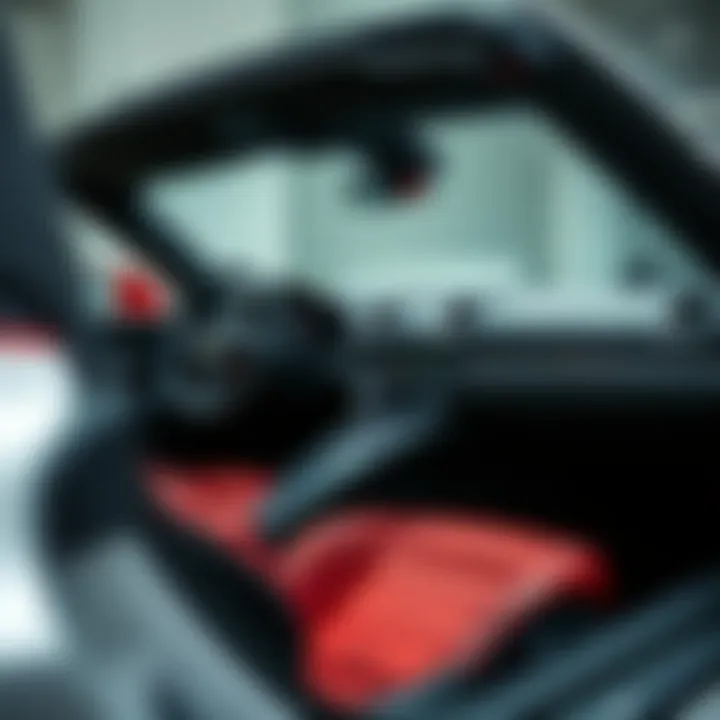 Luxurious interior detailing of the 2022 Porsche 718 Spyder