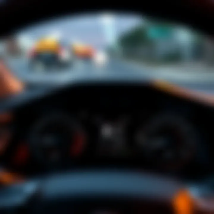 Dashboard displaying fuel efficiency metrics of the RAV4 Hybrid