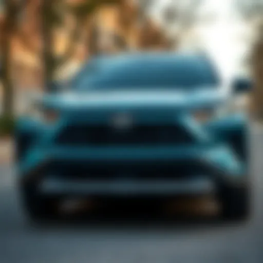 Sleek Design of the 2022 RAV4 Hybrid 2022 RAV4 Hybrid front view showcasing sleek design