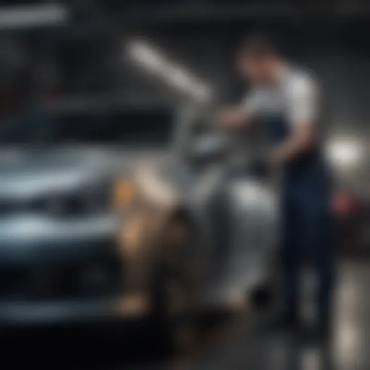 A mechanic performing maintenance on a vehicle, symbolizing the importance of car upkeep.