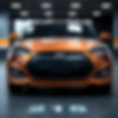 2016 Hyundai Veloster Turbo Front Design Front view of the 2016 Hyundai Veloster Turbo showcasing its design