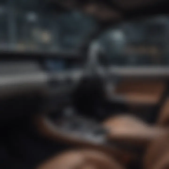 Interior view of a modern SUV highlighting advanced technology and comfort