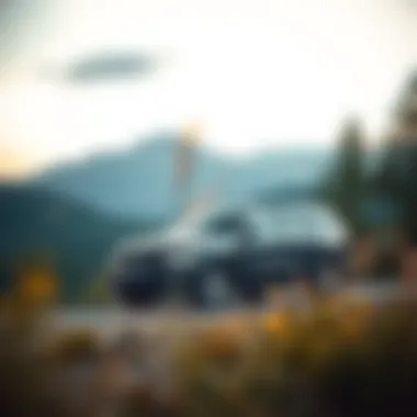 Dodge Durango in Nature Dodge Durango parked in a scenic landscape