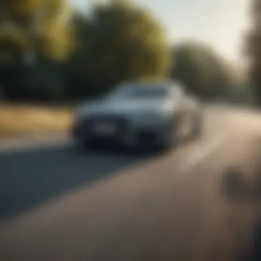 Dynamic driving scene of the Audi TT Automatic demonstrating performance capabilities