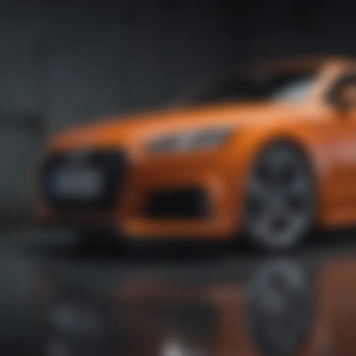 Close-up of safety features in the Audi TT Automatic emphasizing security technology