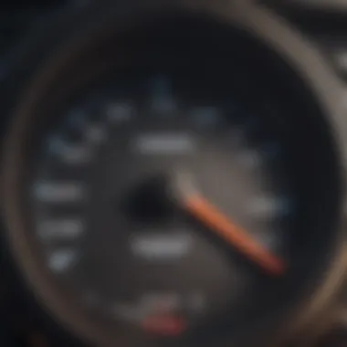 A close-up of a vehicle's odometer showcasing mileage impact