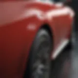 Close-up of automotive color wax showing texture and color richness