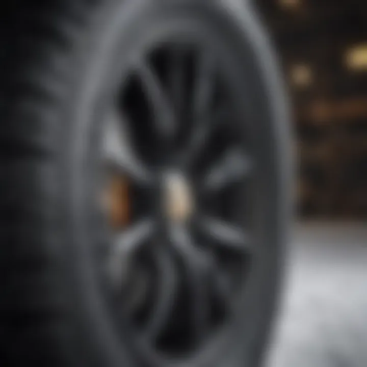 Close-up of tire sidewall showcasing durability features