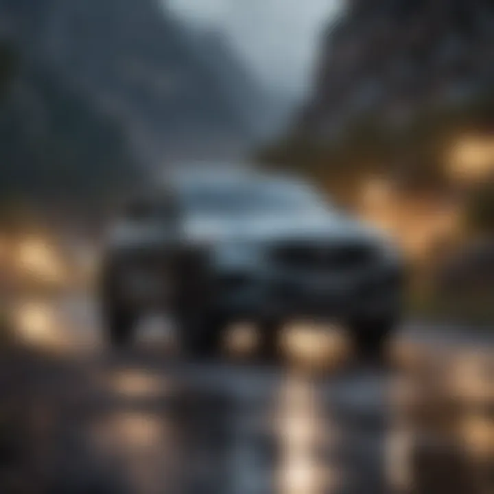 Compact SUV on a scenic road highlighting versatility