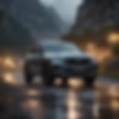Versatile Compact SUV Compact SUV on a scenic road highlighting versatility