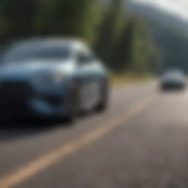 Enjoy the Journey with Economy An economical car on a scenic highway