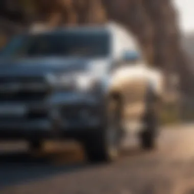 Comparison chart with competing models in the midsize truck segment