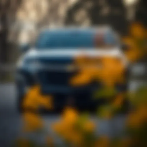 Front view of Chevrolet Traverse showcasing its sleek design