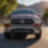 Front view of the 2021 Dodge Laramie showcasing its bold grille and LED headlights