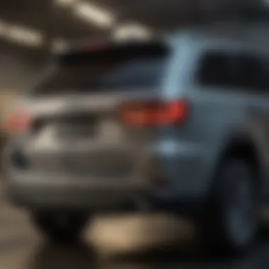 Elegant Rear Design and Cargo Space of the Grand Cherokee Limited Rear view displaying the elegant styling and spacious cargo area