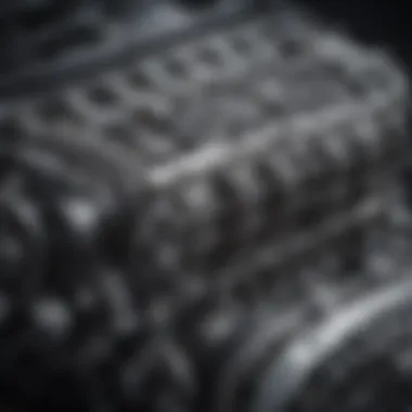Close-up view of the Jaguar F-Type engine showcasing its intricate design