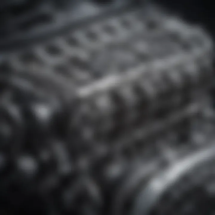 Close-up view of the Jaguar F-Type engine showcasing its intricate design