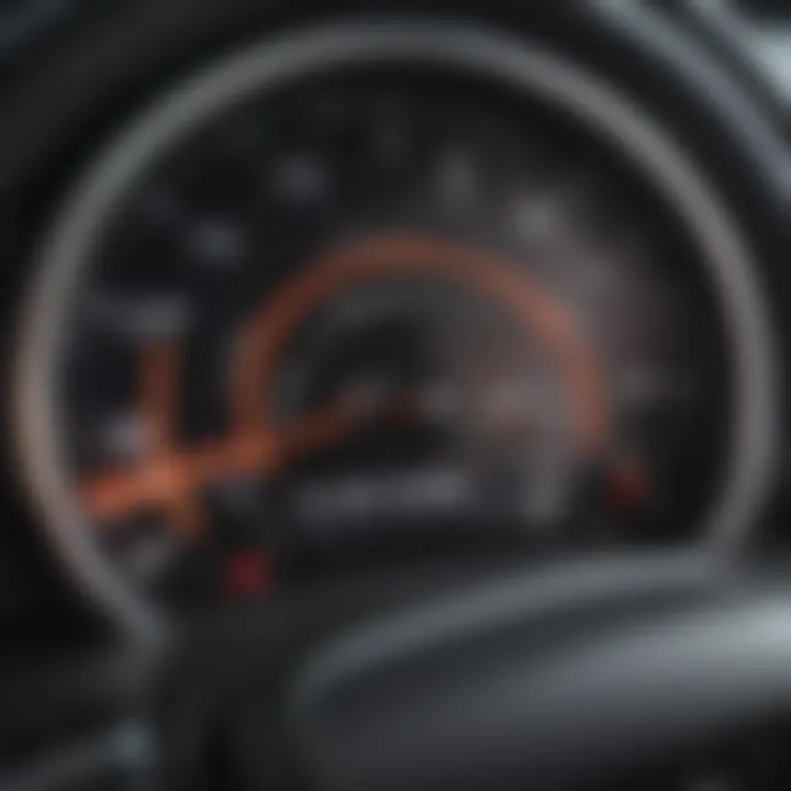Performance metrics dashboard of the 2016 Jaguar F-Type during driving