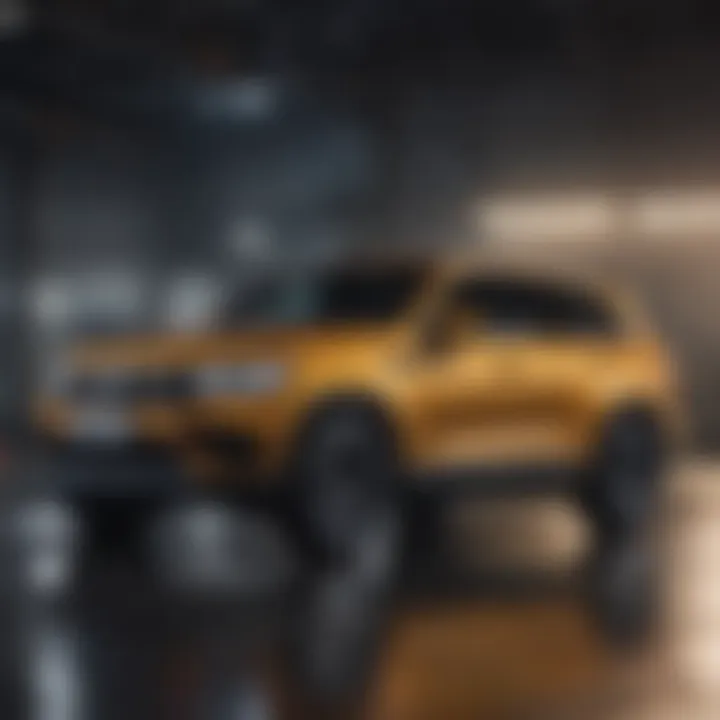 Performance metrics display for a 2016 six-cylinder SUV in motion