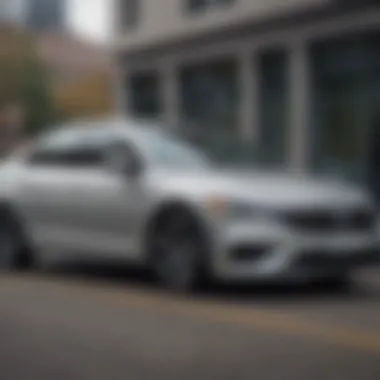 Sleek Exterior Design of the 2021 Silver Volkswagen Jetta Sleek exterior of the 2021 Silver Volkswagen Jetta showcasing its aerodynamic design