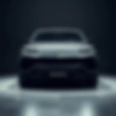 Aggressive Front View of the Lamborghini Urus Front view of the 2017 Lamborghini Urus showcasing its aggressive stance