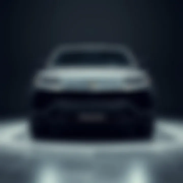 Aggressive Front View of the Lamborghini Urus Front view of the 2017 Lamborghini Urus showcasing its aggressive stance