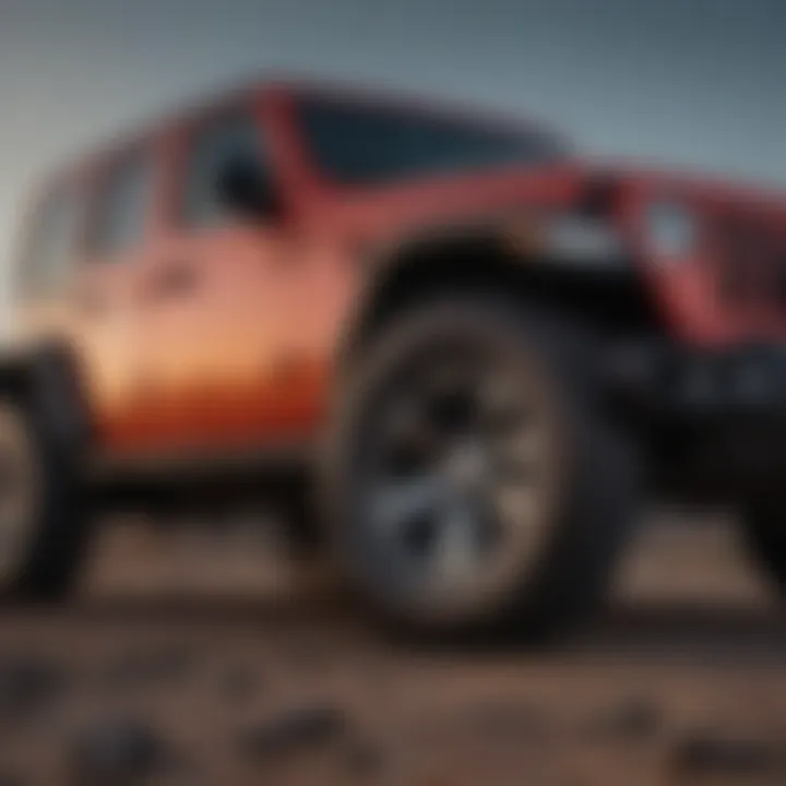 Close-up of the performance specifications and engine components