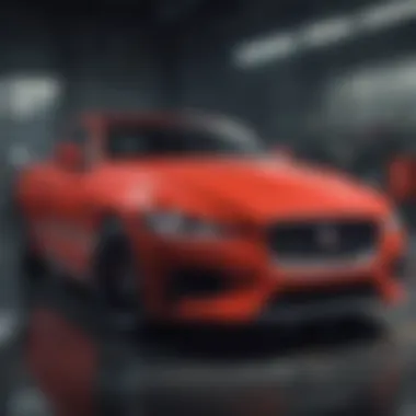 Luxurious Interior of the Jaguar XE Interior of Jaguar XE showcasing luxury and technology
