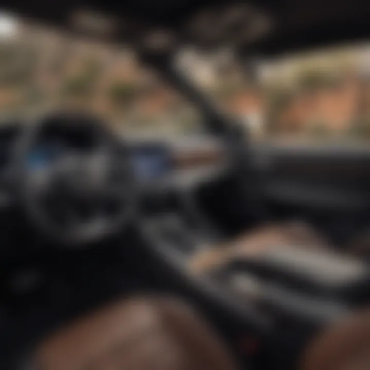 Interior showcasing the luxurious materials and advanced technology features