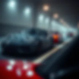 Illustration showcasing the technology behind battery GPS car trackers