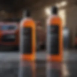 High-quality car detailing shampoo in a bottle