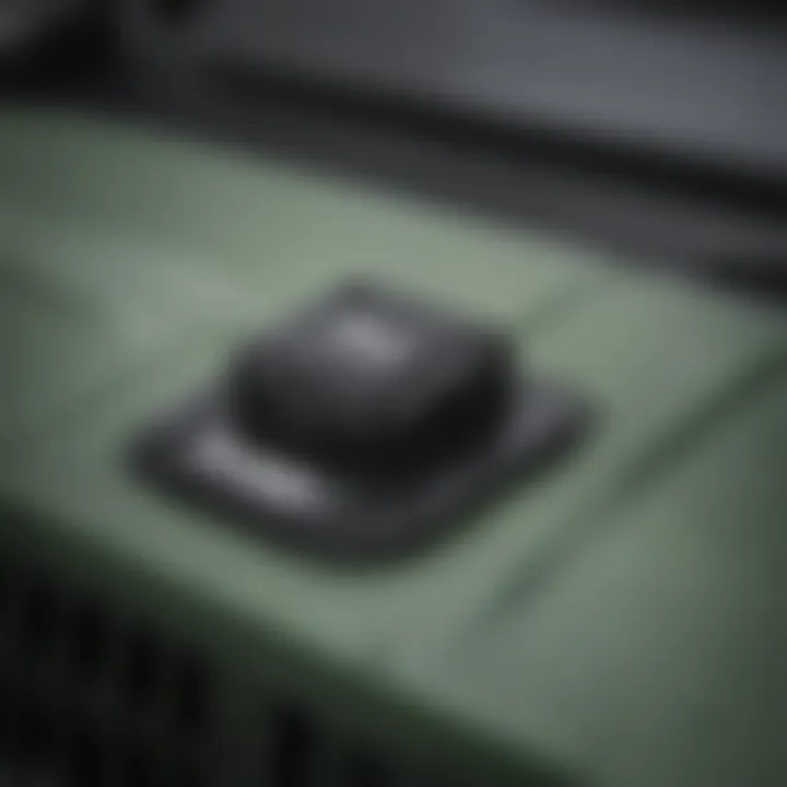 Custom Jeep hood latch with unique styling options highlighting personalization.