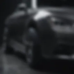 Close-up view of a ceramic coated car's glossy finish highlighting the reflective surface