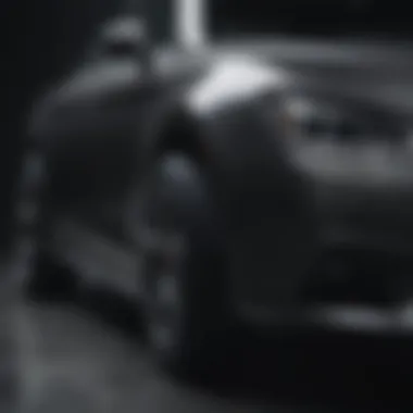 Close-up view of a ceramic coated car's glossy finish highlighting the reflective surface