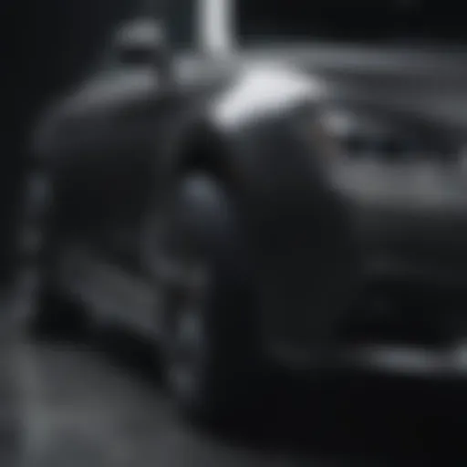 Close-up view of a ceramic coated car's glossy finish highlighting the reflective surface