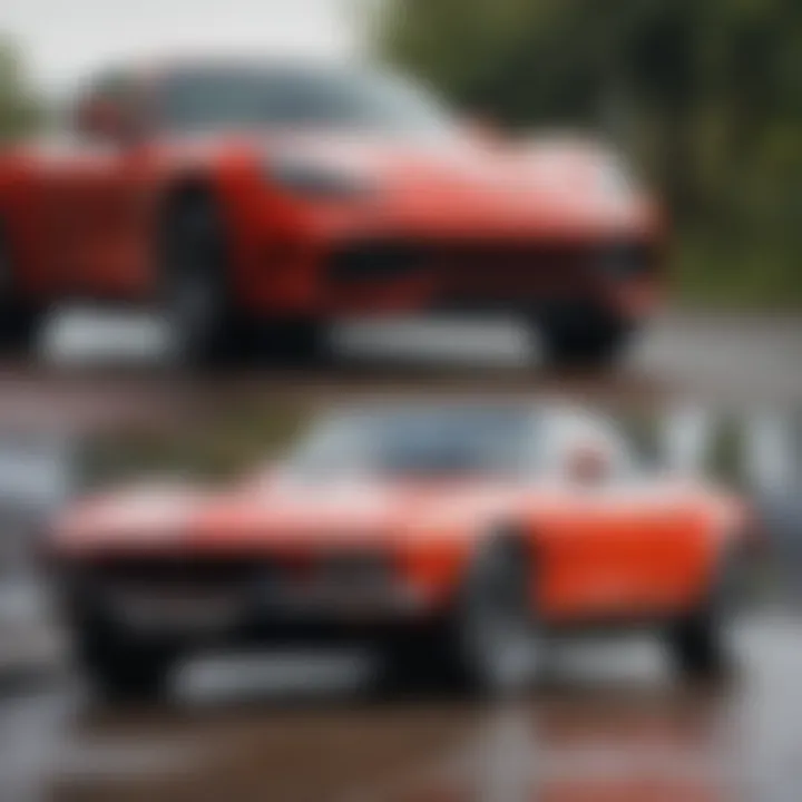 Illustration comparing a traditional car wax versus a ceramic coating in terms of durability