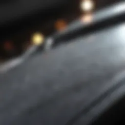 Close-up of a car surface showing various types of scratches