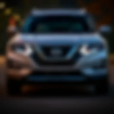 Dynamic Design of 2019 Nissan Rogue FWD Front view of the 2019 Nissan Rogue FWD showcasing its dynamic design