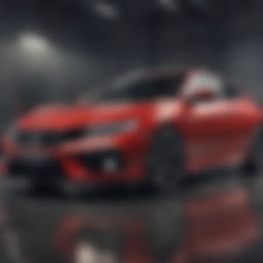 A sleek Honda car showcasing modern design