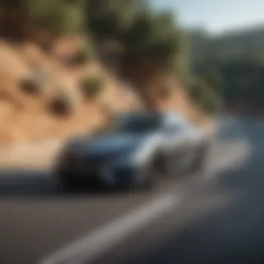 Performance Excellence of Honda Vehicles A Honda car in motion demonstrating performance on a winding road