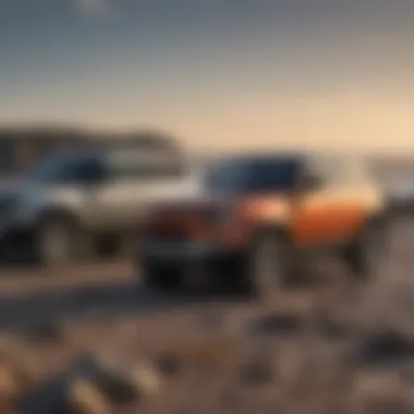 Comparison of the 2021 and 2022 Land Rover Defender Models Side profile comparing the 2021 and 2022 models