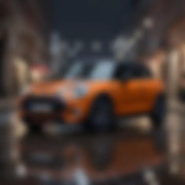 Exterior view showcasing the sleek lines and iconic design of the Mini Cooper Standard.