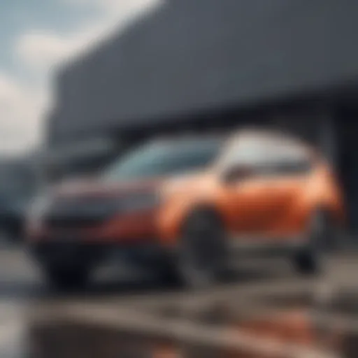 Exterior view of the 2022 Honda CR-V EX-L Hybrid showcasing its sleek design